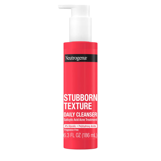 (2 Pack) Stubborn Texture Daily Acne Facial Cleanser, 6.3 Fl. Oz