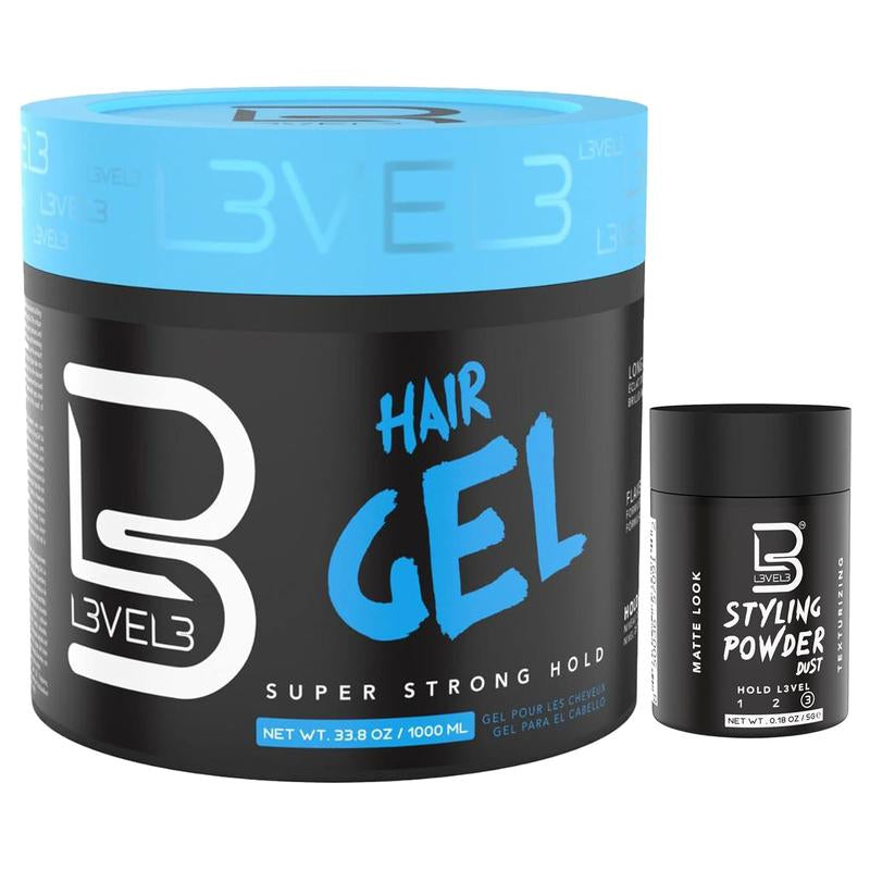 L3 Level 3 - Hair Gel - Super Strong Hold - Flake Free - Long Lasting Shine - for Men and Women - Add Volume and Texture Scent Haircare - L3VEL3