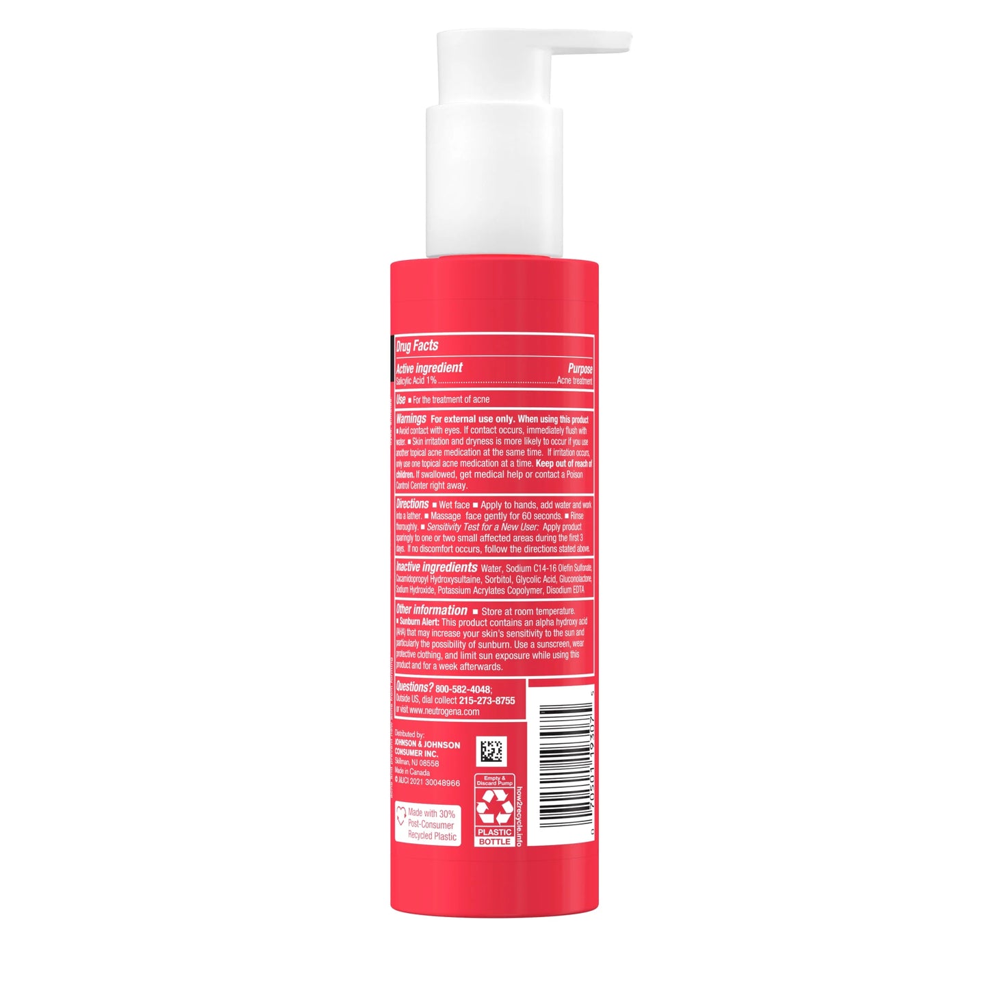(2 Pack) Stubborn Texture Daily Acne Facial Cleanser, 6.3 Fl. Oz