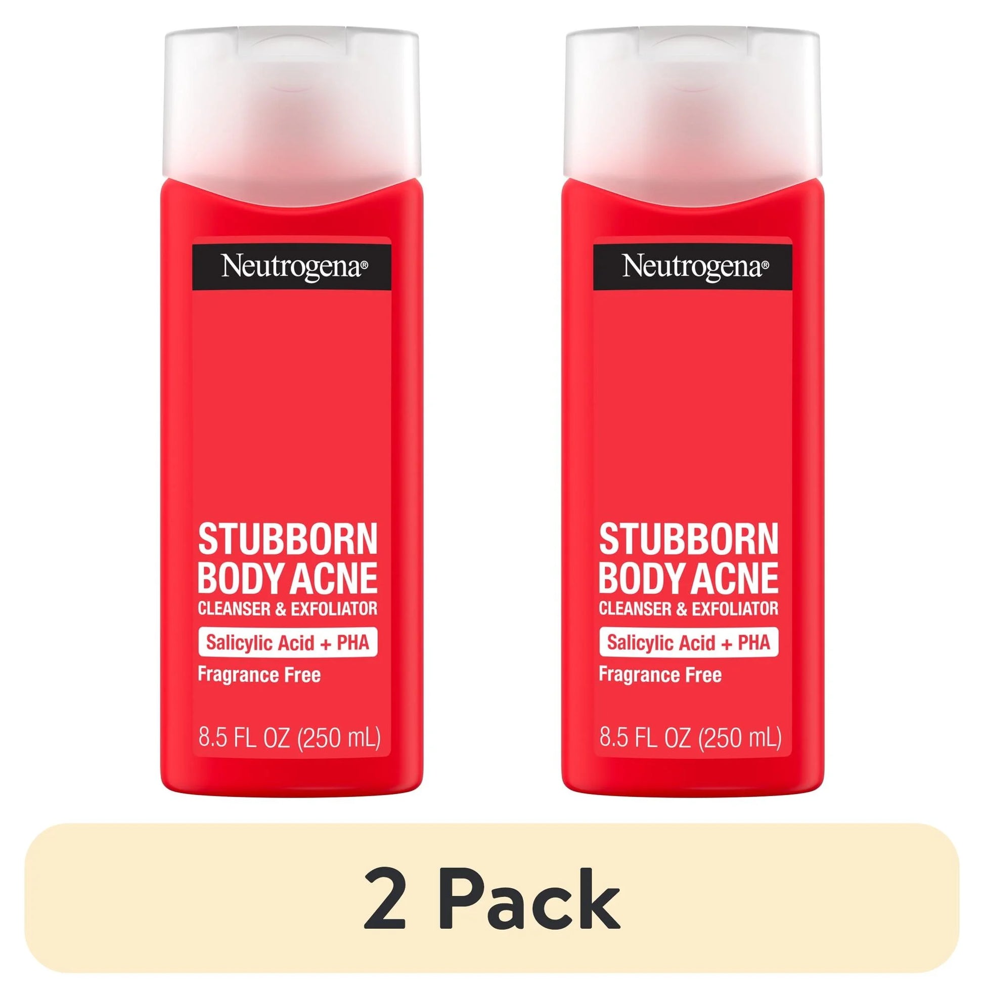 (2 Pack)  Acne Body Wash, Stubborn Acne Cleanser & Exfoliator, 8.5 Oz