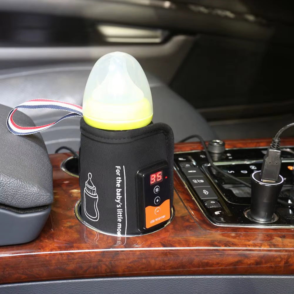 Baby Bottle Warmers USB Heating Bottle Baby Bottle Cooler Hot Water Bottle Smart for Baby Travel Adjustable Milk Warmer